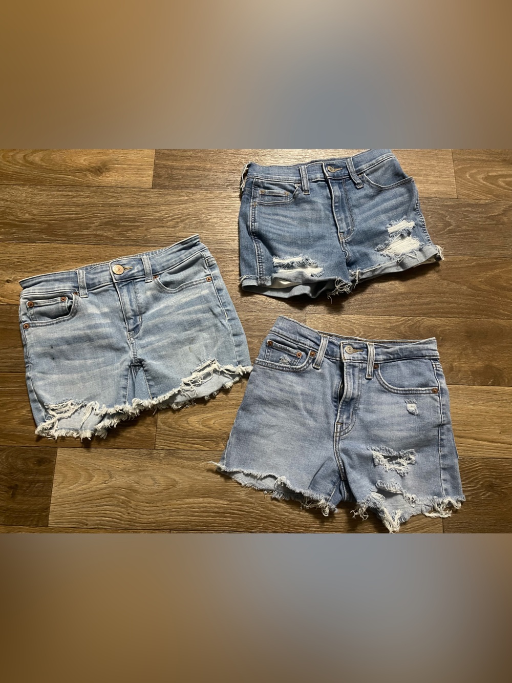 Light Blue Distressed Denim Women's Shorts